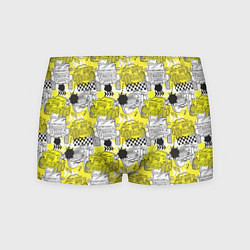 Трусы-боксеры мужские Авто и клякса, цвет: 3D-принт