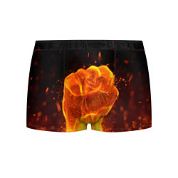 Трусы-боксеры мужские Кулак в огне, цвет: 3D-принт