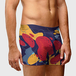 Трусы-боксеры мужские Красное абстрактное пятно, цвет: 3D-принт — фото 2