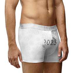 Трусы-боксеры мужские Новогодние снежинки 2023, цвет: 3D-принт — фото 2
