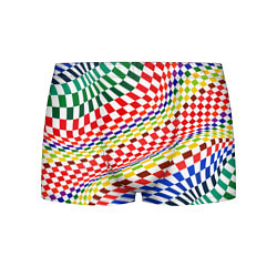 Трусы-боксеры мужские Разноцветная оптическая иллюзия, цвет: 3D-принт