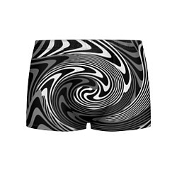 Трусы-боксеры мужские Black and white abstract pattern, цвет: 3D-принт