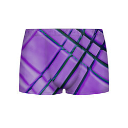 Трусы-боксеры мужские Фиолетовый фон и тёмные линии, цвет: 3D-принт