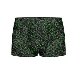 Трусы-боксеры мужские Черный и зеленый камуфляжный, цвет: 3D-принт