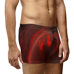 Трусы-боксеры мужские Темно красные волны, цвет: 3D-принт — фото 2