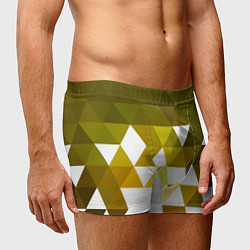 Трусы-боксеры мужские Золотистая мозаика из ромбов, цвет: 3D-принт — фото 2
