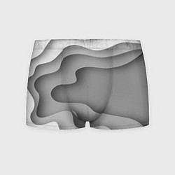 Трусы-боксеры мужские Множество оттенков серого в разломе, цвет: 3D-принт