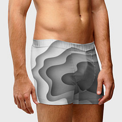 Трусы-боксеры мужские Множество оттенков серого в разломе, цвет: 3D-принт — фото 2