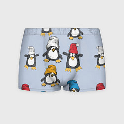 Трусы-боксеры мужские Смешные пингвины, цвет: 3D-принт