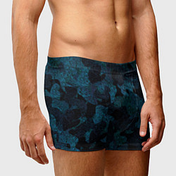 Трусы-боксеры мужские Камуфляж тёмно-синий, цвет: 3D-принт — фото 2