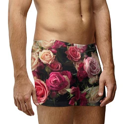 Трусы-боксеры мужские Нежные кустовые розы, цвет: 3D-принт — фото 2