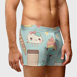 Трусы-боксеры мужские Милые изображения с лицами, цвет: 3D-принт — фото 2