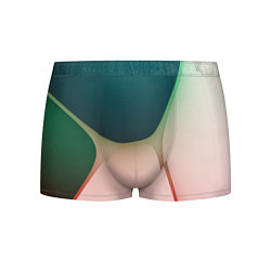 Трусы-боксеры мужские Абстрактные зелёные и розовые пластины, цвет: 3D-принт