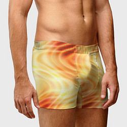 Трусы-боксеры мужские Абстрактные оранжево-жёлтые солнечные волны, цвет: 3D-принт — фото 2