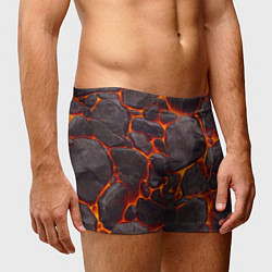 Трусы-боксеры мужские Каменная лава, цвет: 3D-принт — фото 2