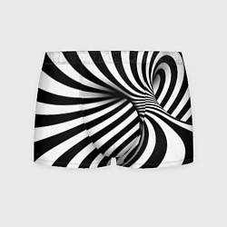Трусы-боксеры мужские Оптические иллюзии зебра, цвет: 3D-принт