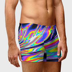 Трусы-боксеры мужские Жидкость радужные разводы, цвет: 3D-принт — фото 2