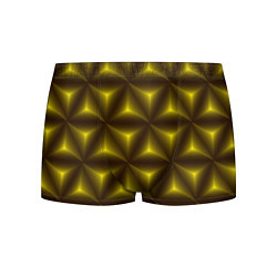 Трусы-боксеры мужские Желтые треугольники, цвет: 3D-принт