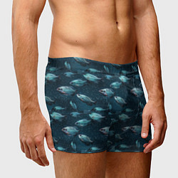 Трусы-боксеры мужские Текстура из рыбок, цвет: 3D-принт — фото 2