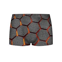 Трусы-боксеры мужские Металлические плиты и лава, цвет: 3D-принт