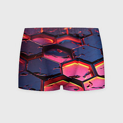 Трусы-боксеры мужские Розовые наносоты, цвет: 3D-принт