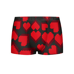 Трусы-боксеры мужские Pixel hearts, цвет: 3D-принт