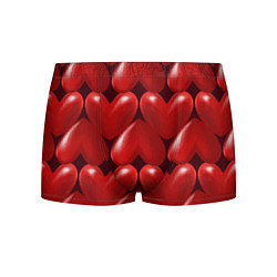 Трусы-боксеры мужские Red hearts, цвет: 3D-принт