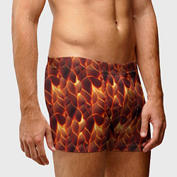 Трусы-боксеры мужские Огненная мозаичная текстура, цвет: 3D-принт — фото 2