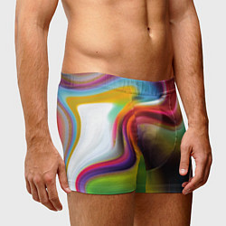 Трусы-боксеры мужские Rainbow waves, цвет: 3D-принт — фото 2
