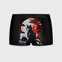Трусы-боксеры мужские Котик ниндзя - мрачный, цвет: 3D-принт