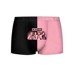 Трусы-боксеры мужские Черно-розовый градиент Black Pink, цвет: 3D-принт