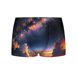 Трусы-боксеры мужские Млечный путь и облака на закате, цвет: 3D-принт