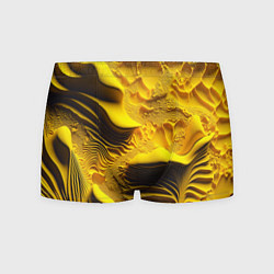 Трусы-боксеры мужские Желтая объемная текстура, цвет: 3D-принт