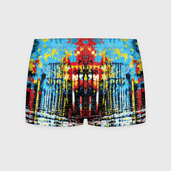 Трусы-боксеры мужские Зеркальная абстракция - нейросеть, цвет: 3D-принт