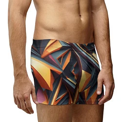 Трусы-боксеры мужские Разноцветная 3D геометрия узоров метавселенной, цвет: 3D-принт — фото 2