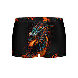 Трусы-боксеры мужские Свирепый огненный дракон 2024, цвет: 3D-принт