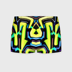 Трусы-боксеры мужские Mirror abstract composition - неон, цвет: 3D-принт