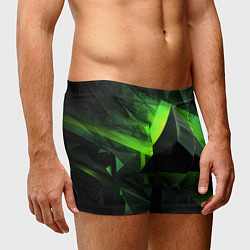 Трусы-боксеры мужские Зеленые треугольники, цвет: 3D-принт — фото 2