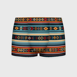 Мужские трусы Этнический орнамент в горизонтальную полоску