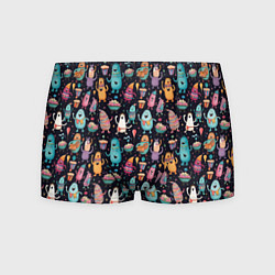 Мужские трусы Весёлые монстры на вечеринке