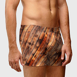 Трусы-боксеры мужские Деревянная обшивка, цвет: 3D-принт — фото 2