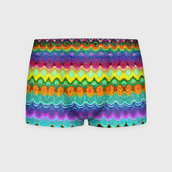 Мужские трусы Разноцветные волнистые узоры