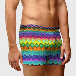 Трусы-боксеры мужские Разноцветные волнистые узоры, цвет: 3D-принт — фото 2