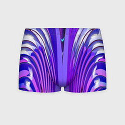 Трусы-боксеры мужские Фиолетовые линии и полосы, цвет: 3D-принт