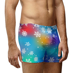 Трусы-боксеры мужские Снегопад на Новый год, цвет: 3D-принт — фото 2