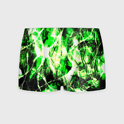 Трусы-боксеры мужские Зелёные узоры джунгли, цвет: 3D-принт