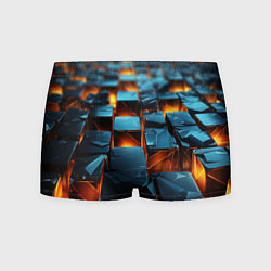 Трусы-боксеры мужские Темные плитки в лаве, цвет: 3D-принт