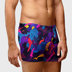 Трусы-боксеры мужские Камуфляж из разноцветных красок, цвет: 3D-принт — фото 2