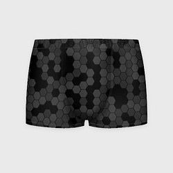 Мужские трусы Камуфляж гексагон черный