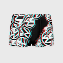 Трусы-боксеры мужские Volkswagen glitch pattern, цвет: 3D-принт